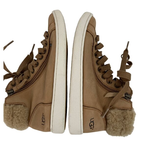 UGG 1019716 Alameda Zip Sneaker Boot Women 6.5 Shoe Leather Sherpa Mid 6986 - Picture 1 of 10